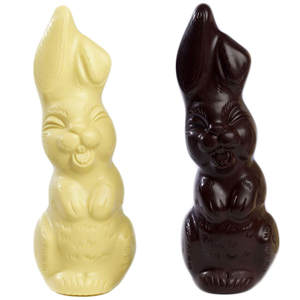 Duo paashaas pure en witte chocolade Belgische chocolade
